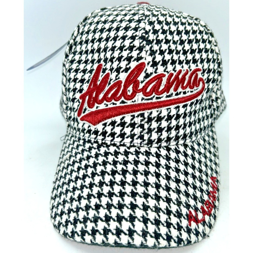 NWT -Houndstooth Alabama Cap- One Size - Adjustable Strap- Unisex